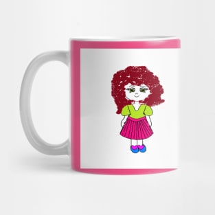 green blouse girl Mug